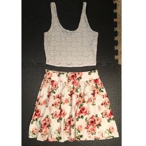 Floral High Waisted Skirt